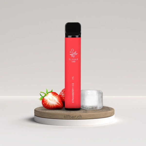 Elfbar Einweg E-Zigarette 1500 (OHNE NIKOTIN) – Strawberry Ice