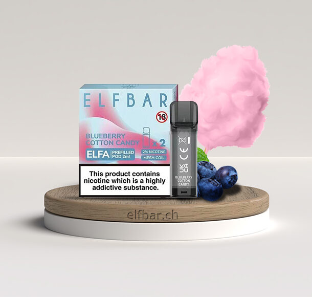 Elfa Pre-Filled Pod 2Pack – Blueberry Cotton Candy